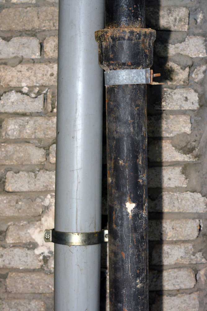 Sewer and water pipes fixed on a bricks Scottsdale, AZ