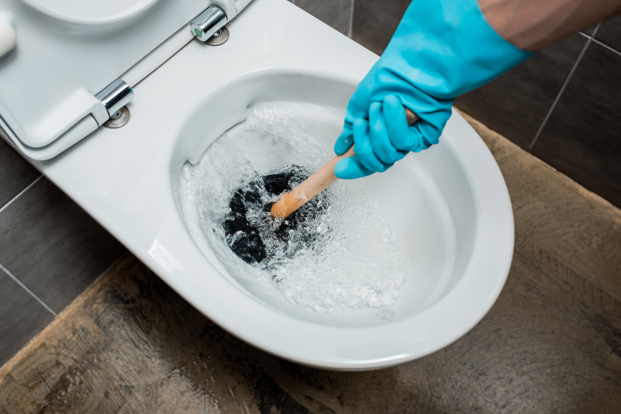 Using a Plunger on a Toilet