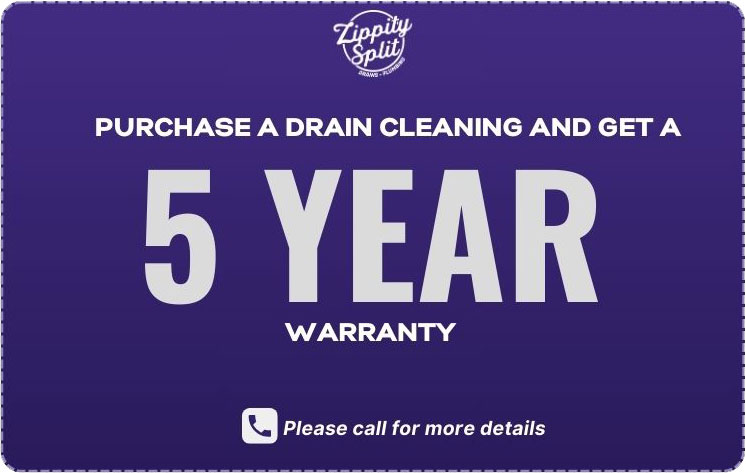 Purchase A Drain Cleaning and Get A 5 Year Warranty