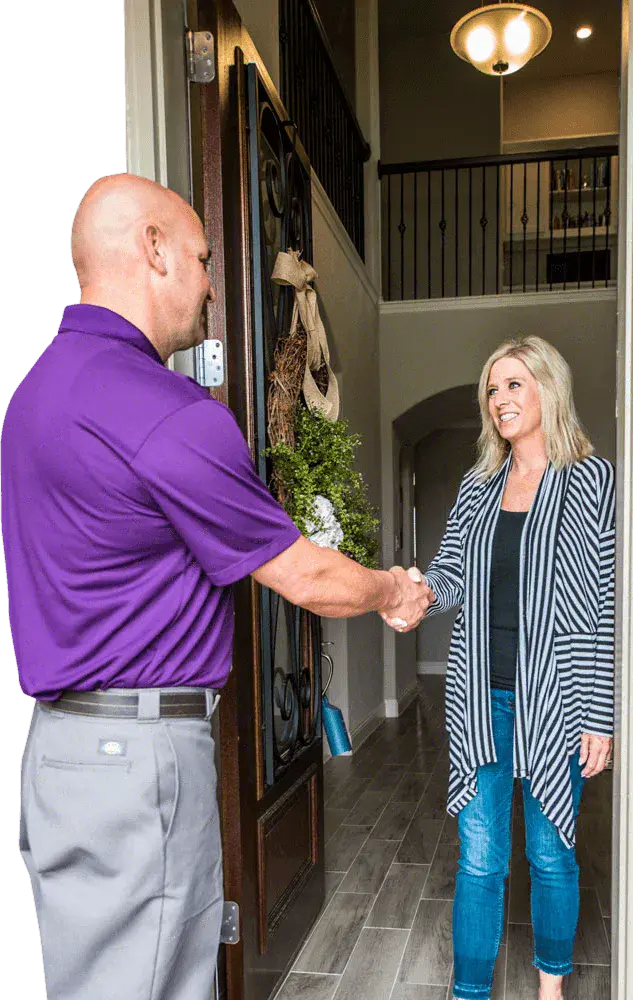 Phoenix homeowner talking with professional plumber about repair options