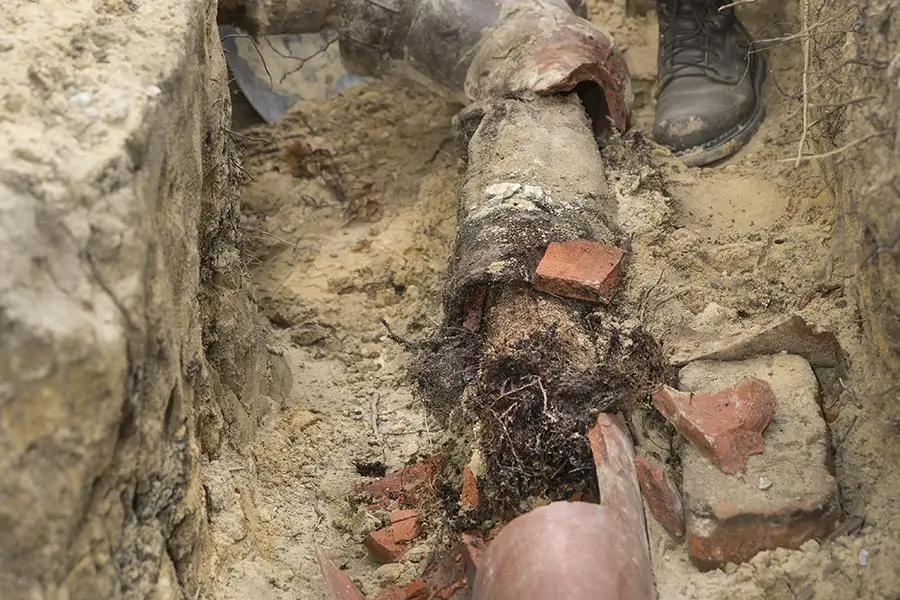 Damaged Sewer Line