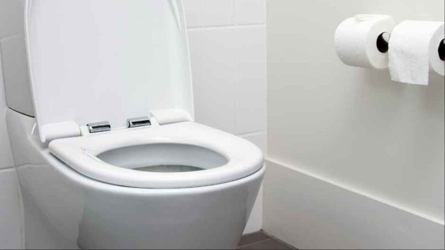 Toilet in a bathroom